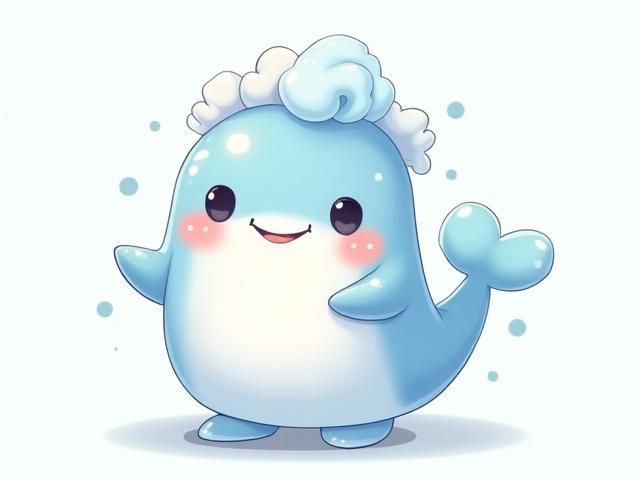 神津島の観光マスコット「うみぴか君」の可愛いイラスト。真珠のような輝きと波を思わせるデザイン。