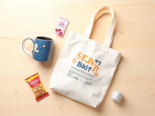 デザインされた日本の土産物が並ぶ様子